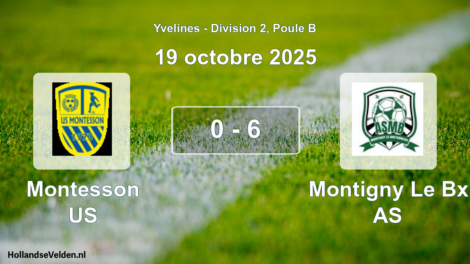 Match joué: Montesson US - Montigny Le Bx AS 0 - 6 (19 octobre 2025)