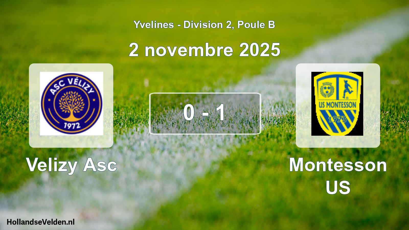 Match joué: Velizy Asc - Montesson US 0 - 1 (2 novembre 2025)