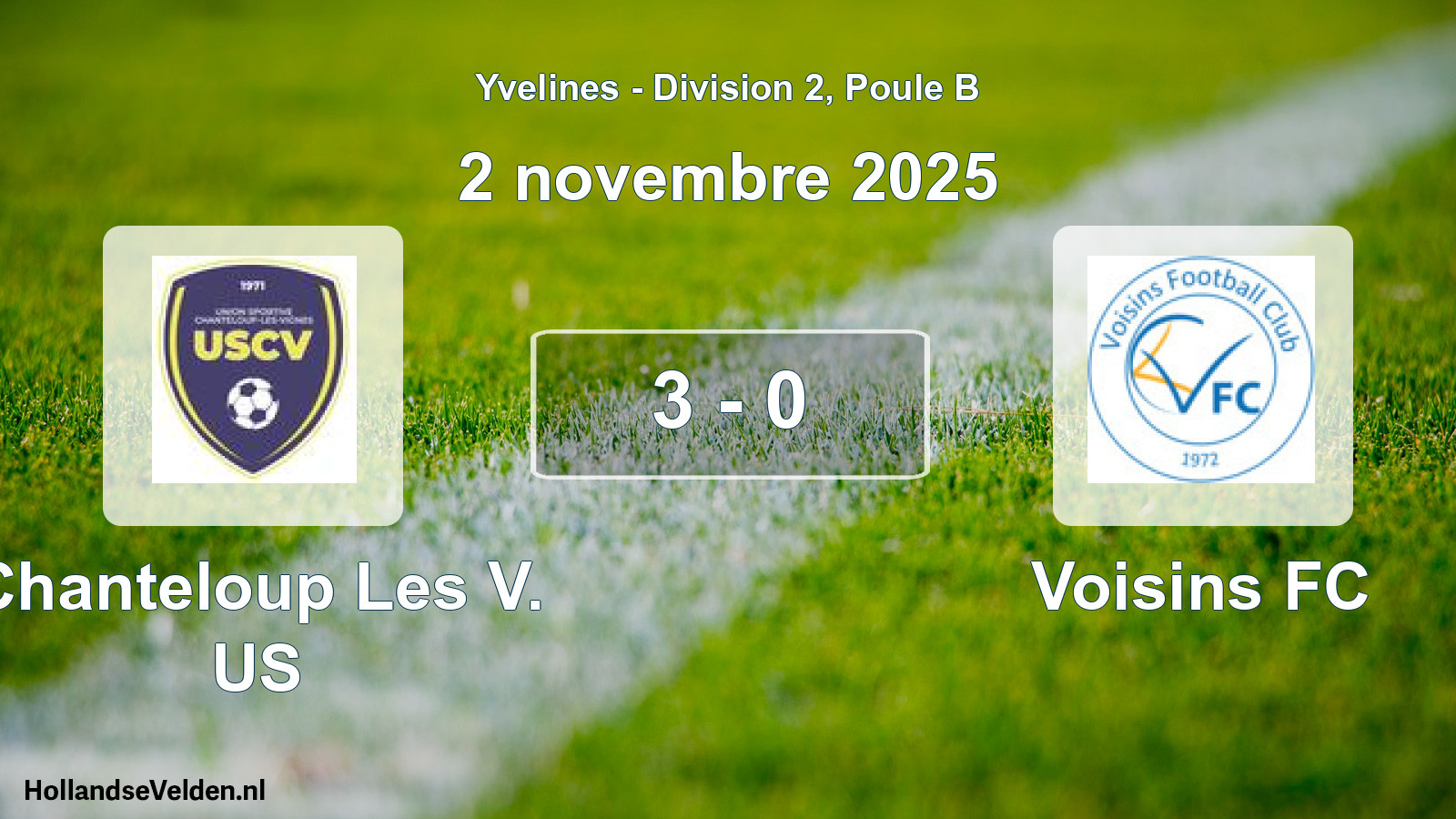 Match joué: Chanteloup Les V. US - Voisins FC 3 - 0 (2 novembre 2025)