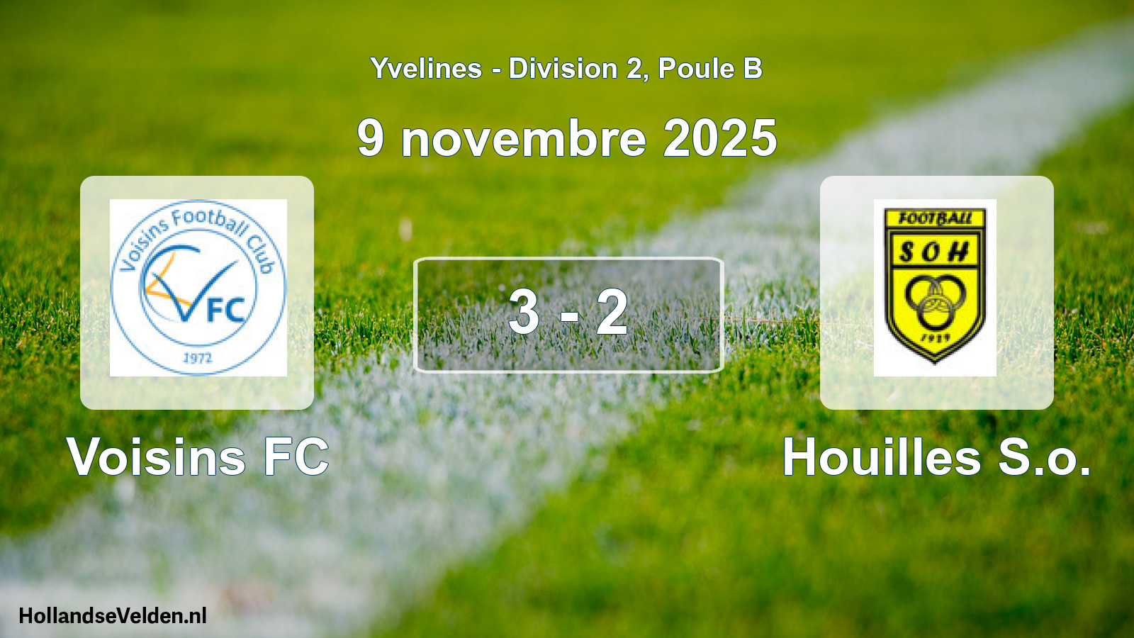Match joué: Voisins FC - Houilles S.o. 3 - 2 (9 novembre 2025)