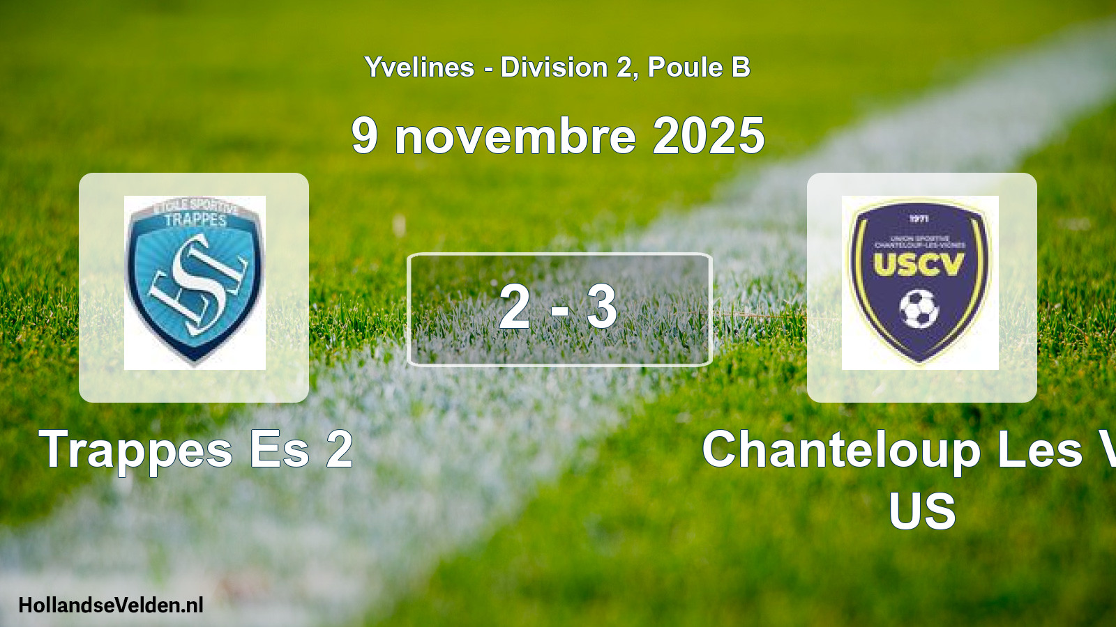 Match joué: Trappes Es 2 - Chanteloup Les V. US 2 - 3 (9 novembre 2025)