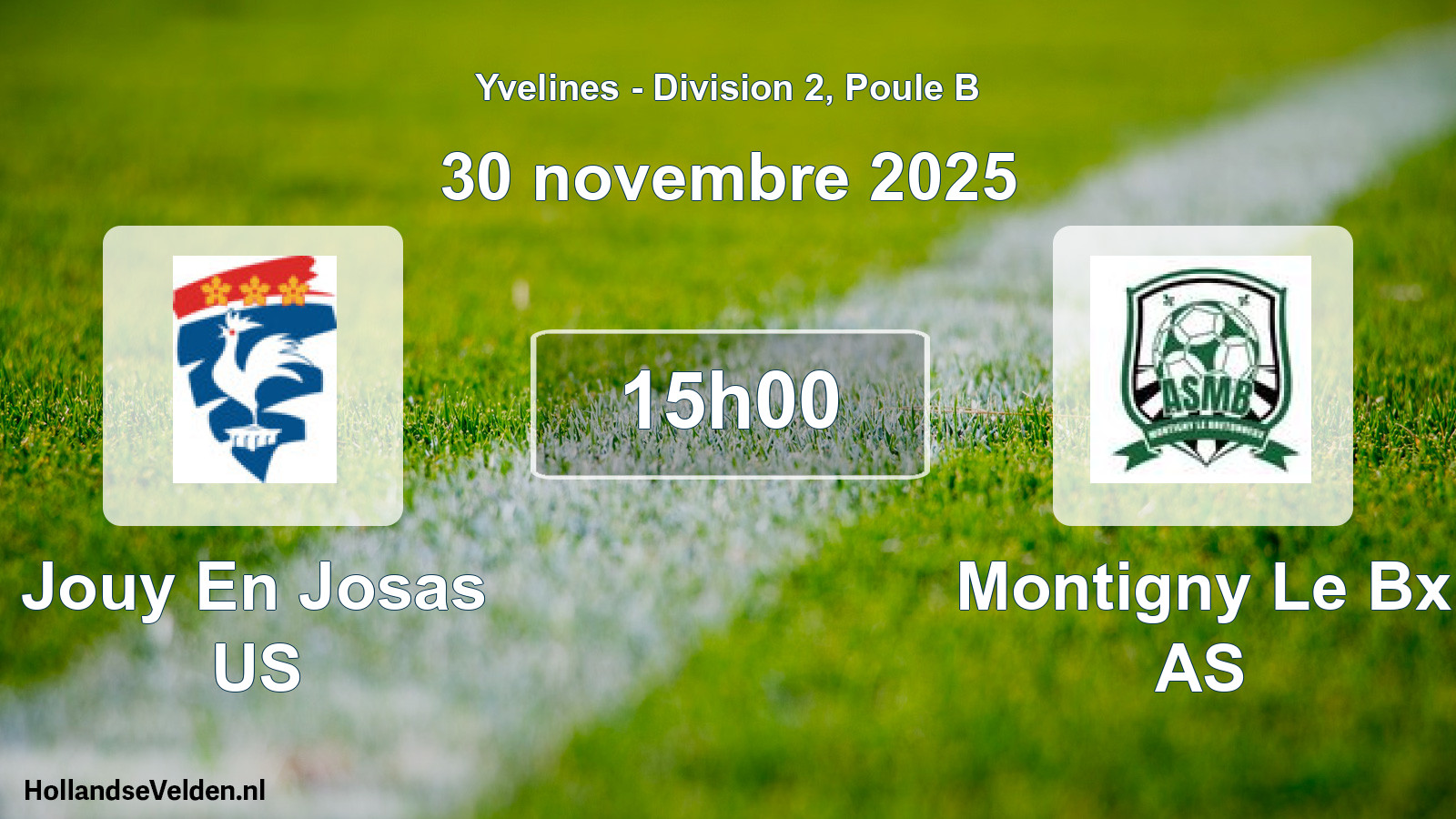 Match programmé: Jouy En Josas US - Montigny Le Bx AS (30 novembre 2025)