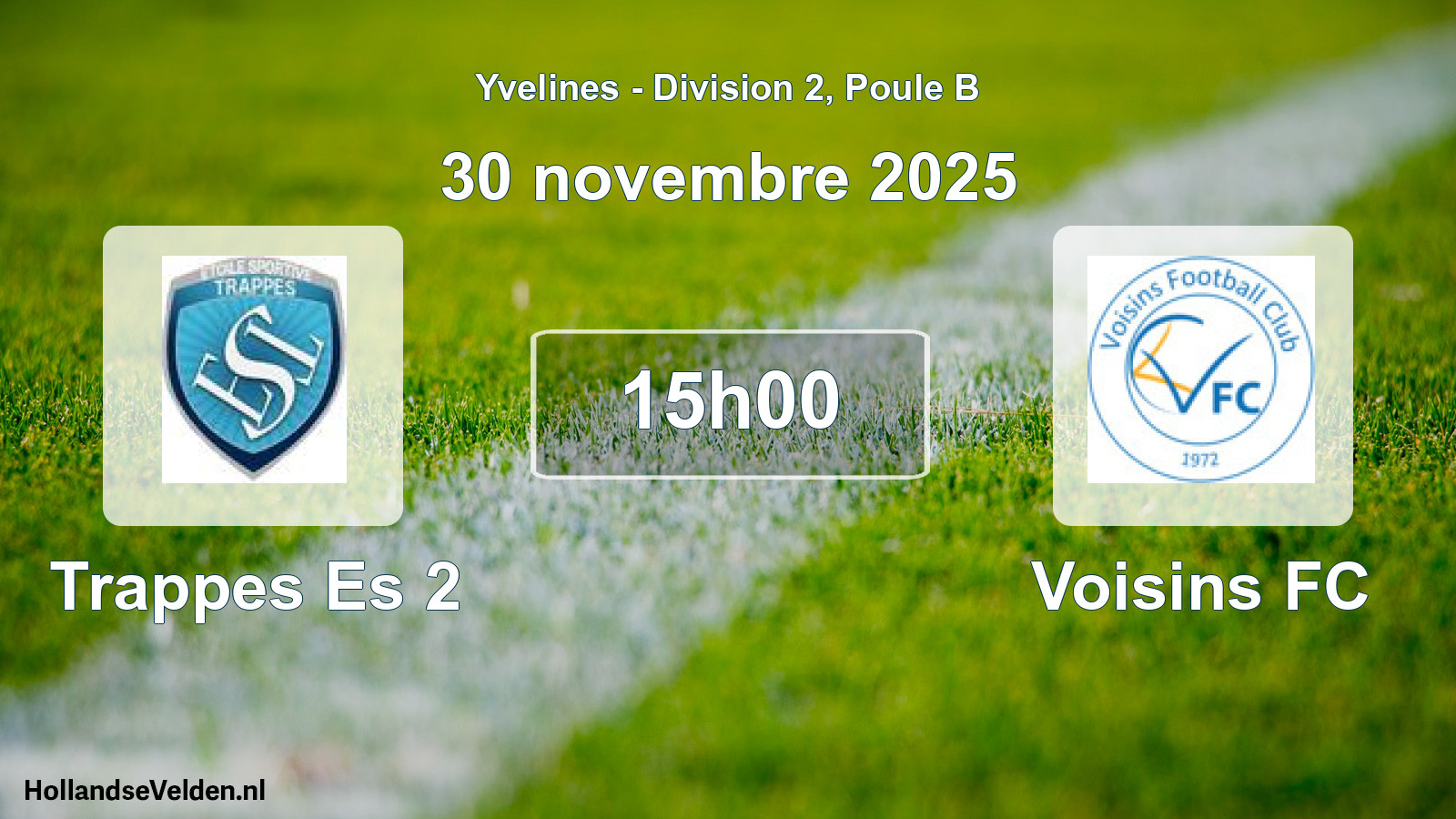 Match programmé: Trappes Es 2 - Voisins FC (30 novembre 2025)