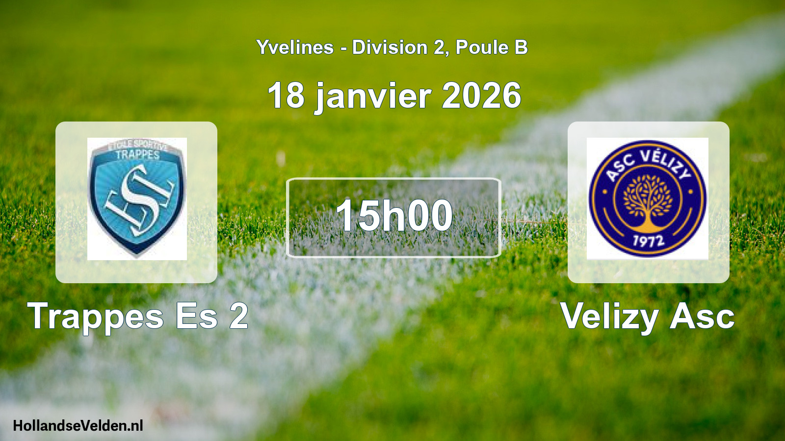 Match programmé: Trappes Es 2 - Velizy Asc (18 janvier 2026)