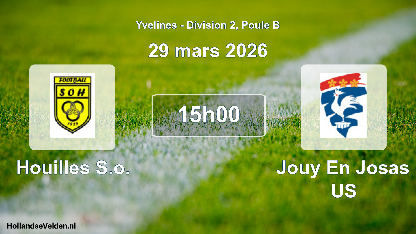 Match programmé: Houilles S.o. - Jouy En Josas US (29 mars 2026)