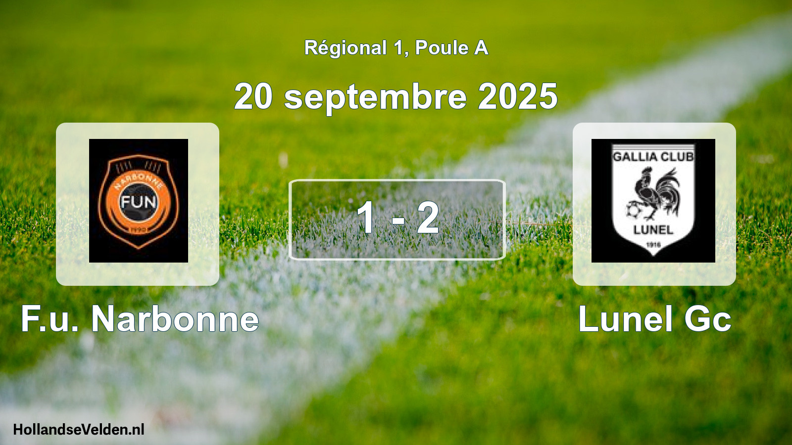 Total number of matches played: F.u. Narbonne - Lunel Gc 1 - 2 (20 September 2025)