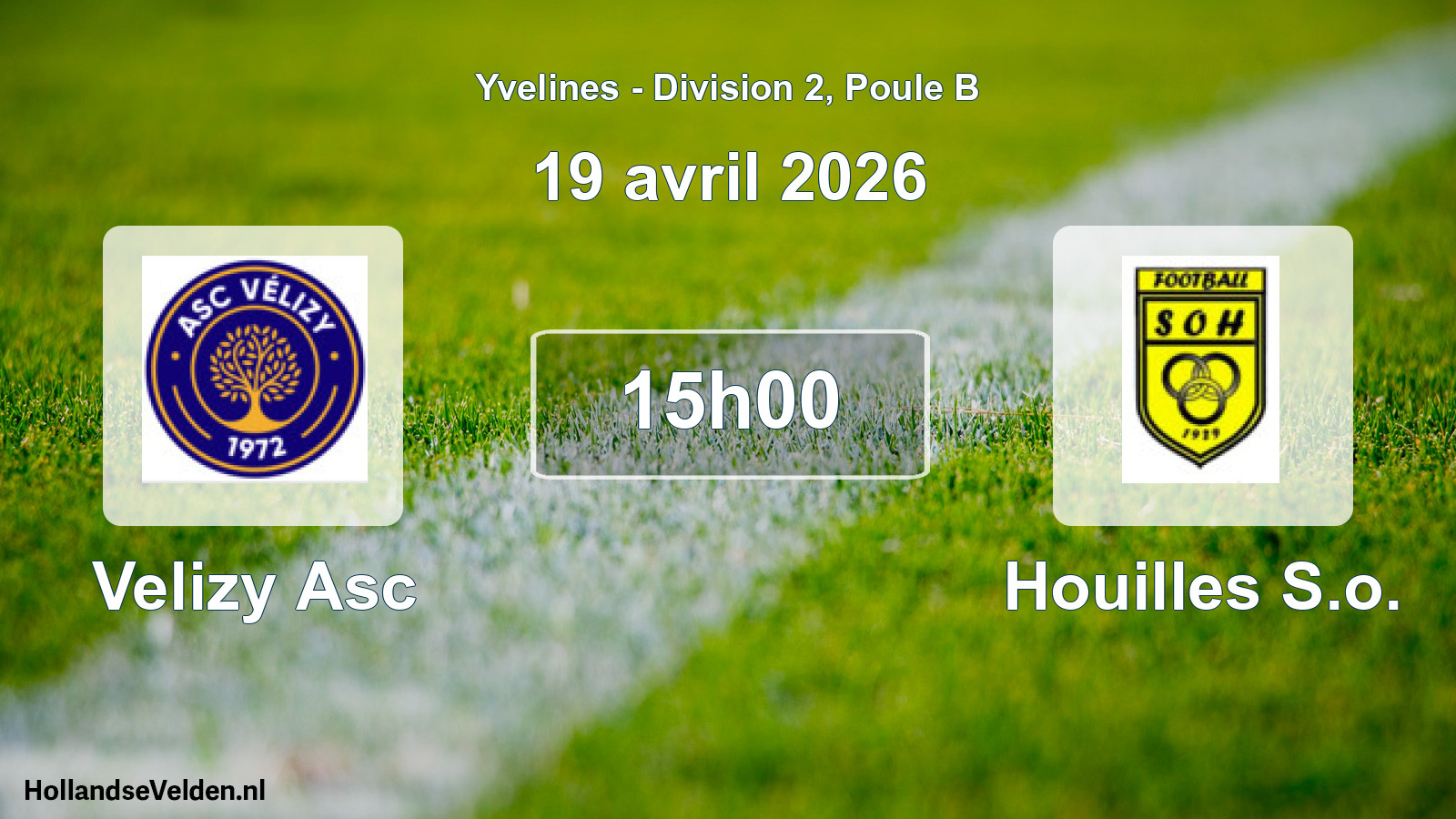 Geplande wedstrijd: Velizy Asc - Houilles S.o. (19 april 2026)