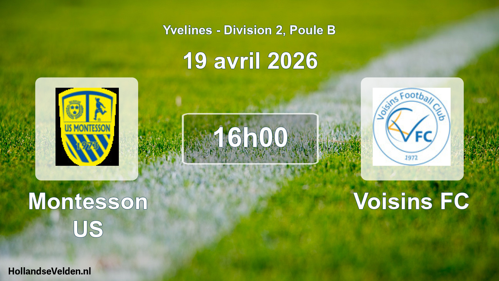 Match programmé: Montesson US - Voisins FC (19 avril 2026)