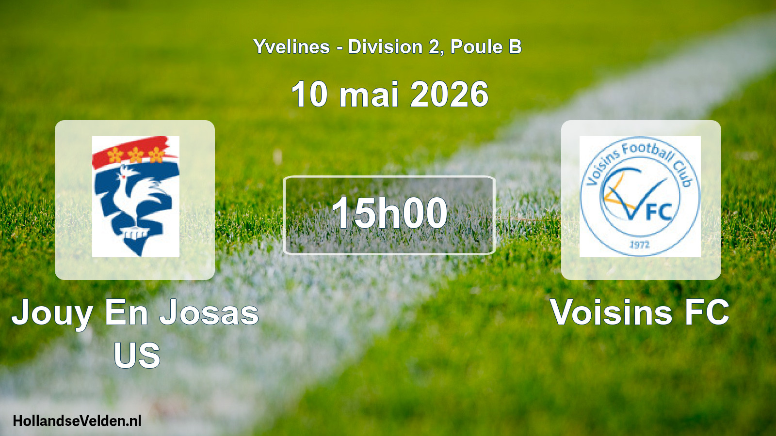 Match programmé: Jouy En Josas US - Voisins FC (10 mai 2026)