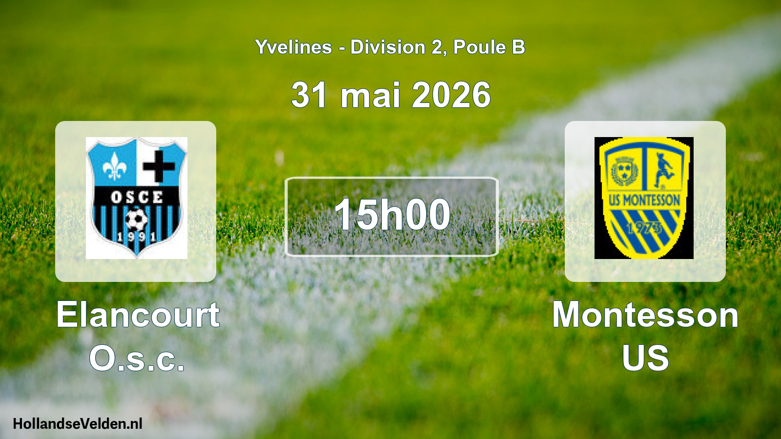 Match programmé: Elancourt O.s.c. - Montesson US (31 mai 2026)