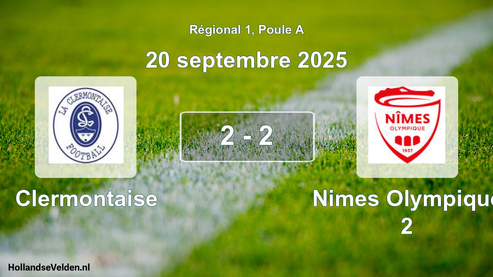 Gespeelde wedstrijd: Clermontaise - Nimes Olympique 2 2 - 2 (20 septembre 2025)