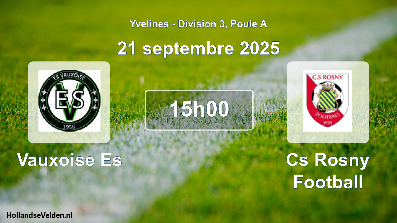 Geplande wedstrijd: Vauxoise Es - Cs Rosny Football (21 september 2025)