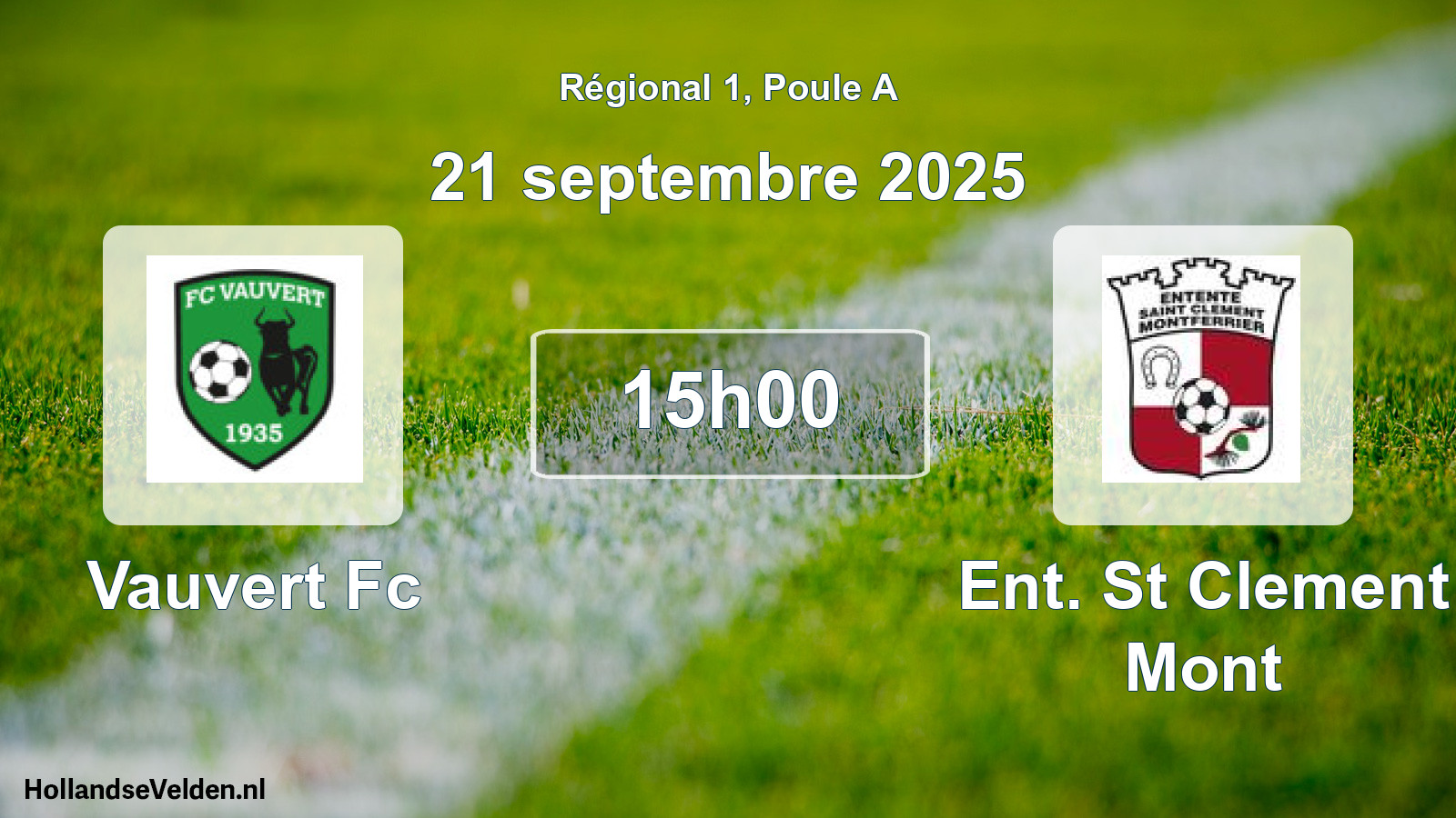 Geplande wedstrijd: Vauvert Fc - Ent. St Clement Mont (21 septembre 2025)
