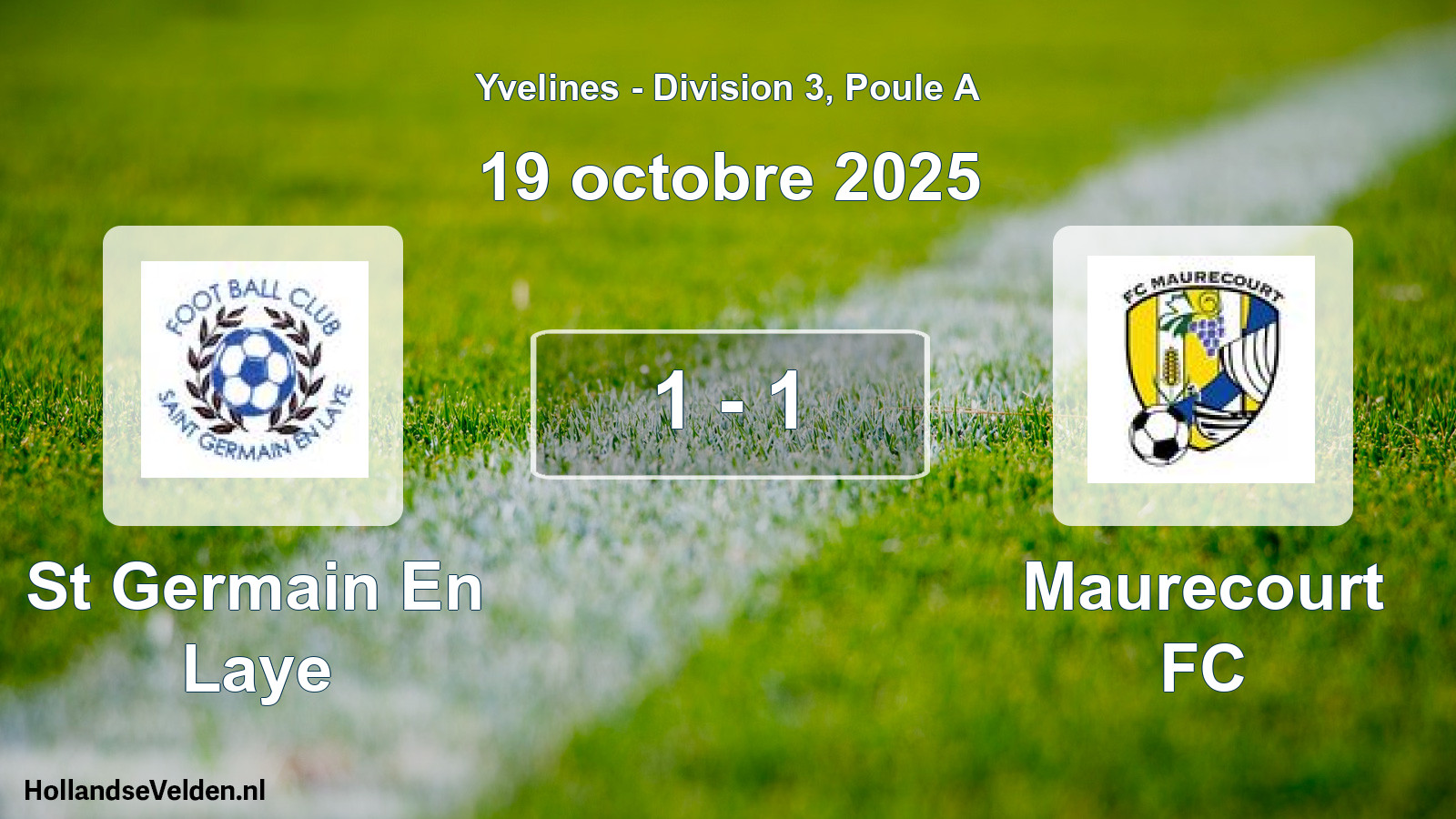 Gespeelde wedstrijd: St Germain En Laye - Maurecourt FC 1 - 1 (19 oktober 2025)