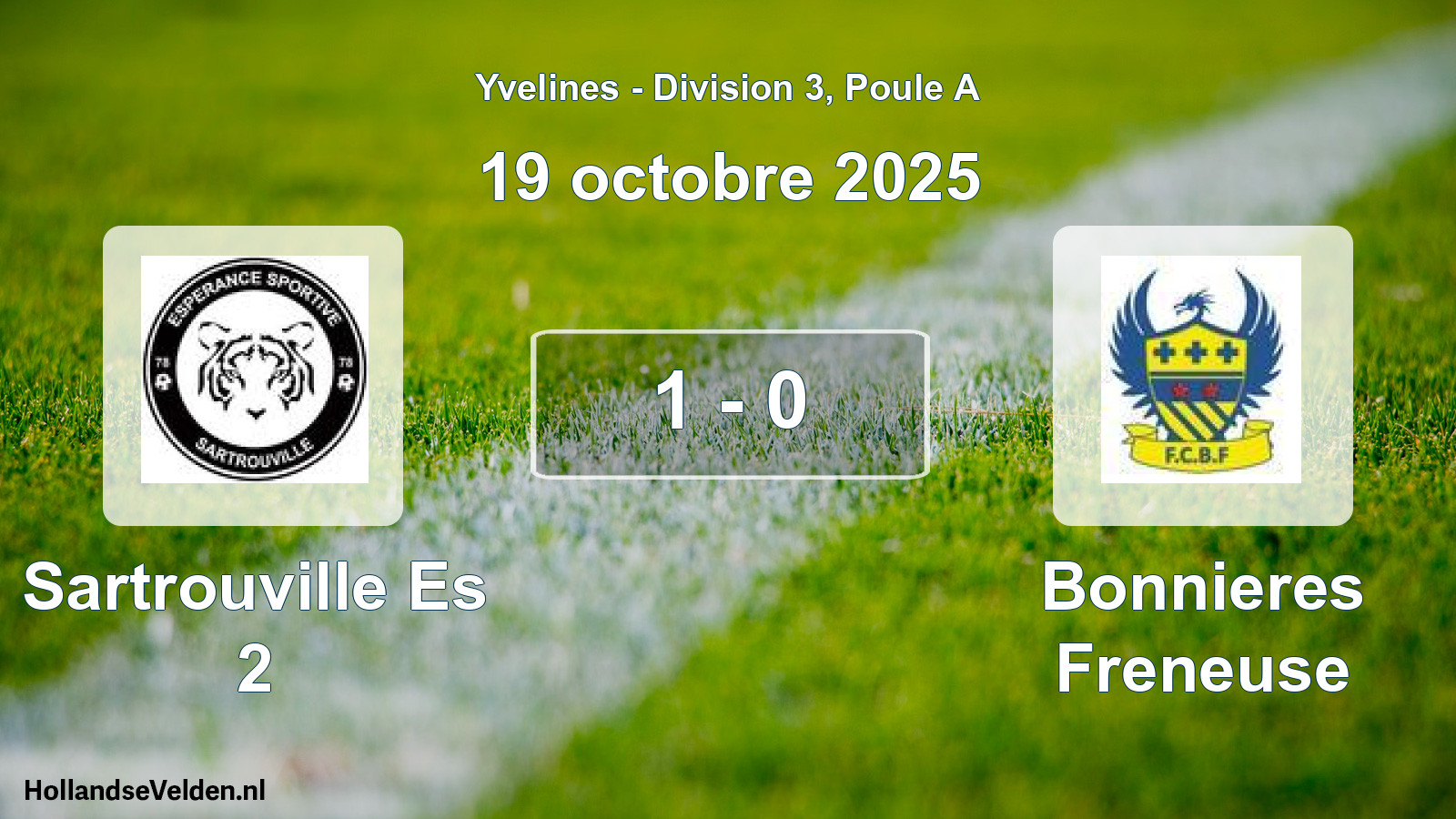 Match joué: Sartrouville Es 2 - Bonnieres Freneuse 1 - 0 (19 octobre 2025)