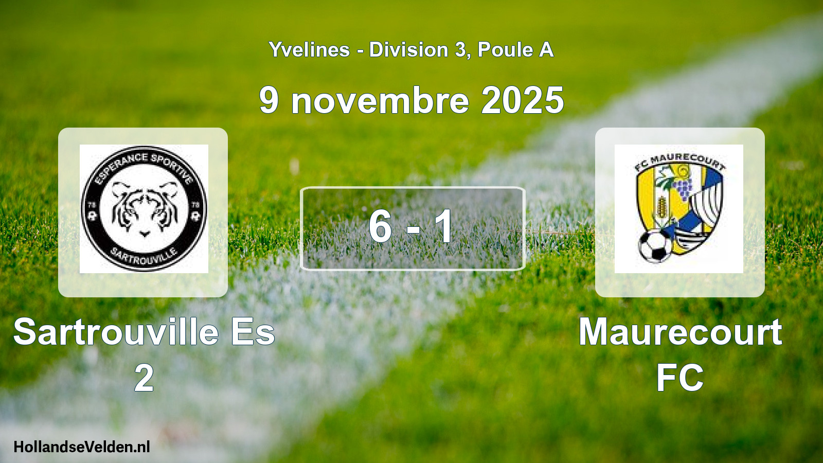 Match joué: Sartrouville Es 2 - Maurecourt FC 6 - 1 (9 novembre 2025)