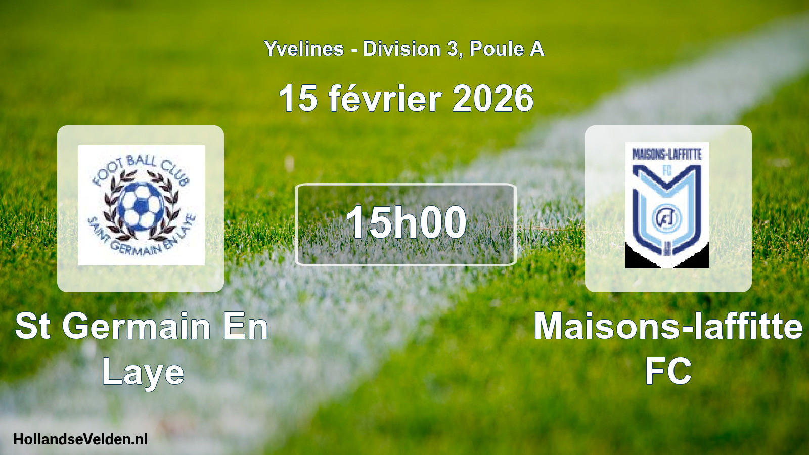 Geplande wedstrijd: St Germain En Laye - Maisons-laffitte FC (15 februari 2026)