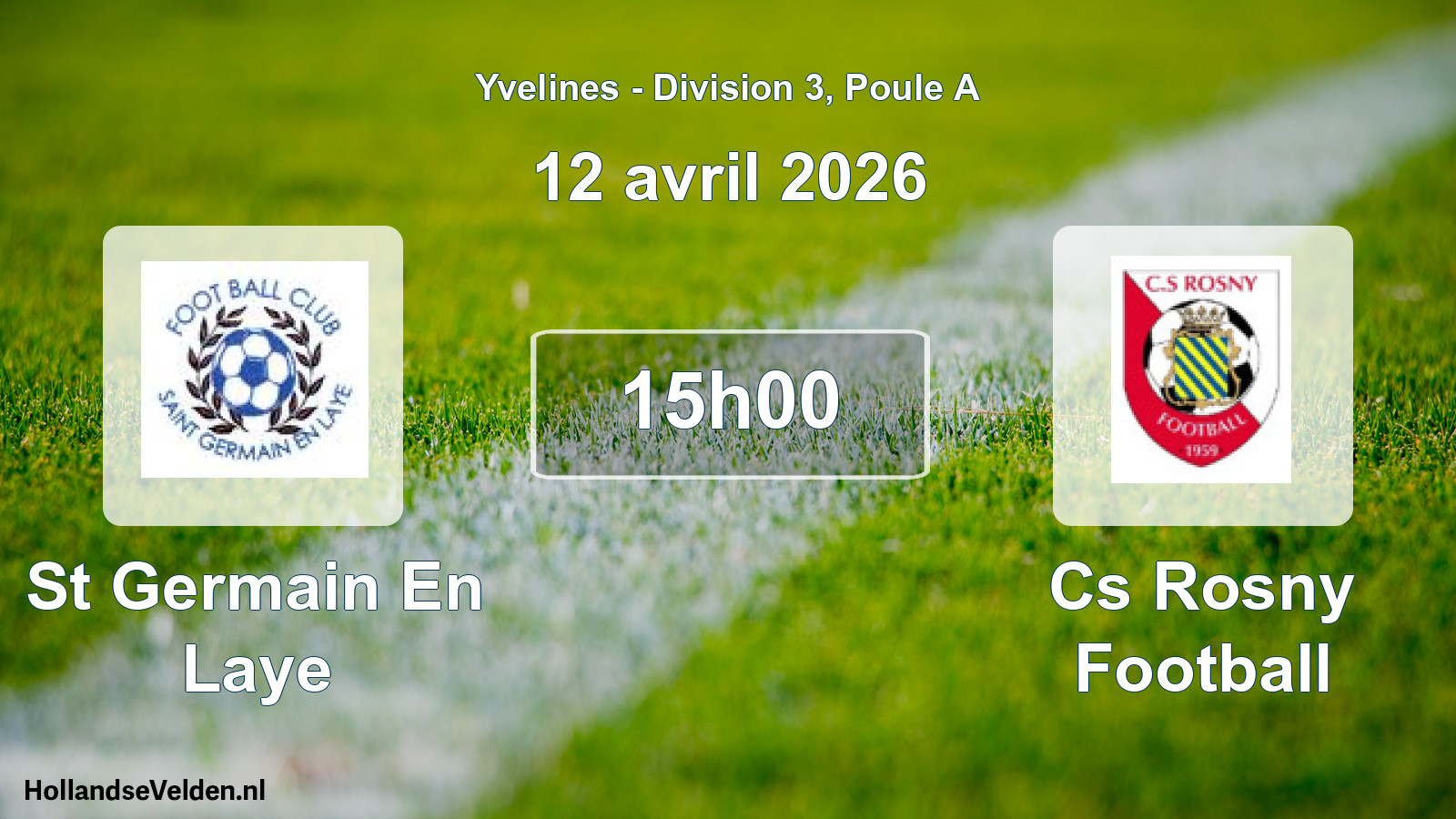 Geplande wedstrijd: St Germain En Laye - Cs Rosny Football (12 april 2026)