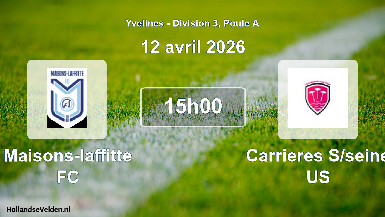 Geplande wedstrijd: Maisons-laffitte FC - Carrieres S/seine US (12 april 2026)