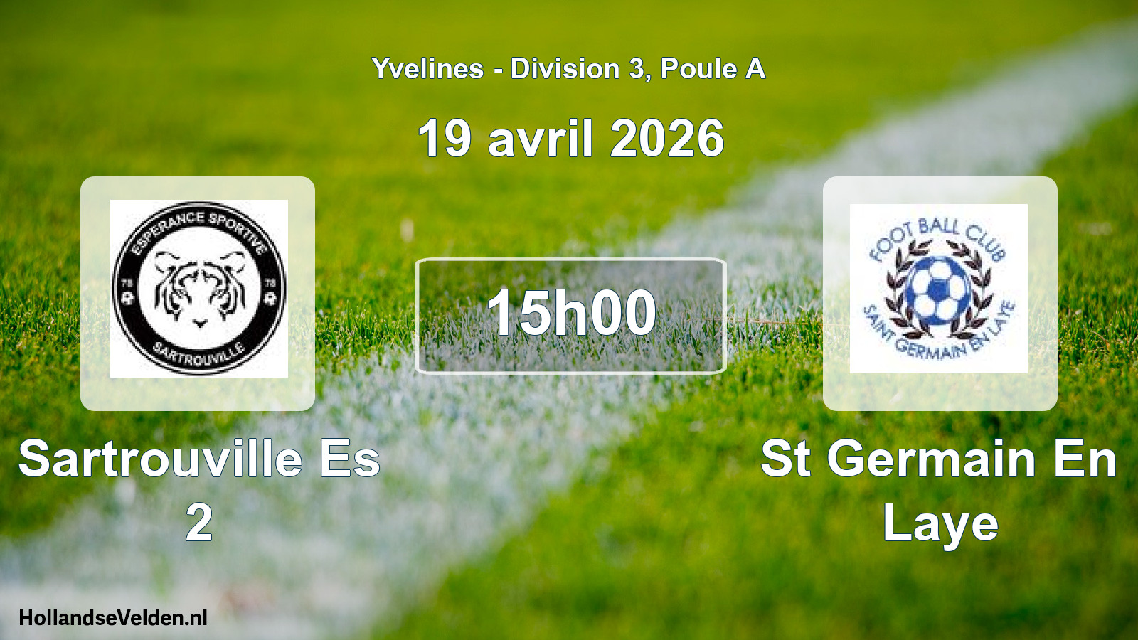 Match programmé: Sartrouville Es 2 - St Germain En Laye (19 avril 2026)