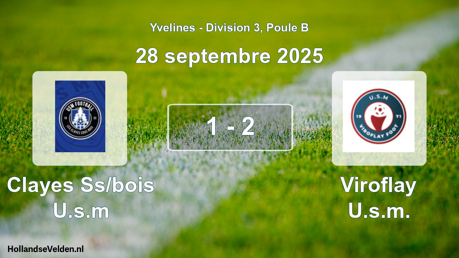 Gespeelde wedstrijd: Clayes Ss/bois U.s.m - Viroflay U.s.m. 1 - 2 (28 september 2025)