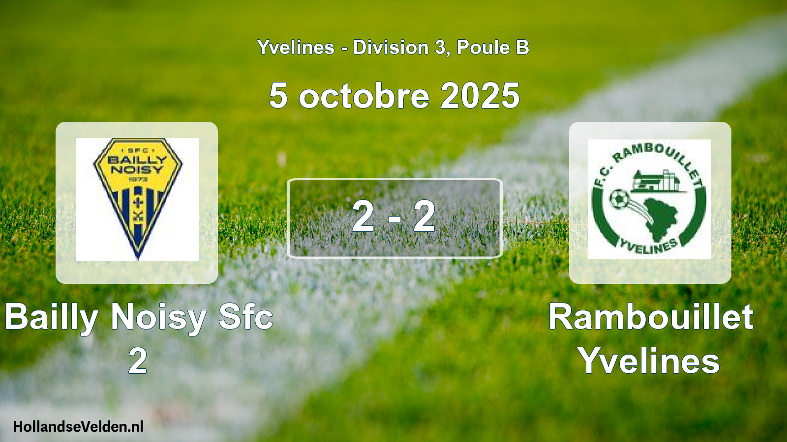 Match joué: Bailly Noisy Sfc 2 - Rambouillet Yvelines 2 - 2 (5 octobre 2025)