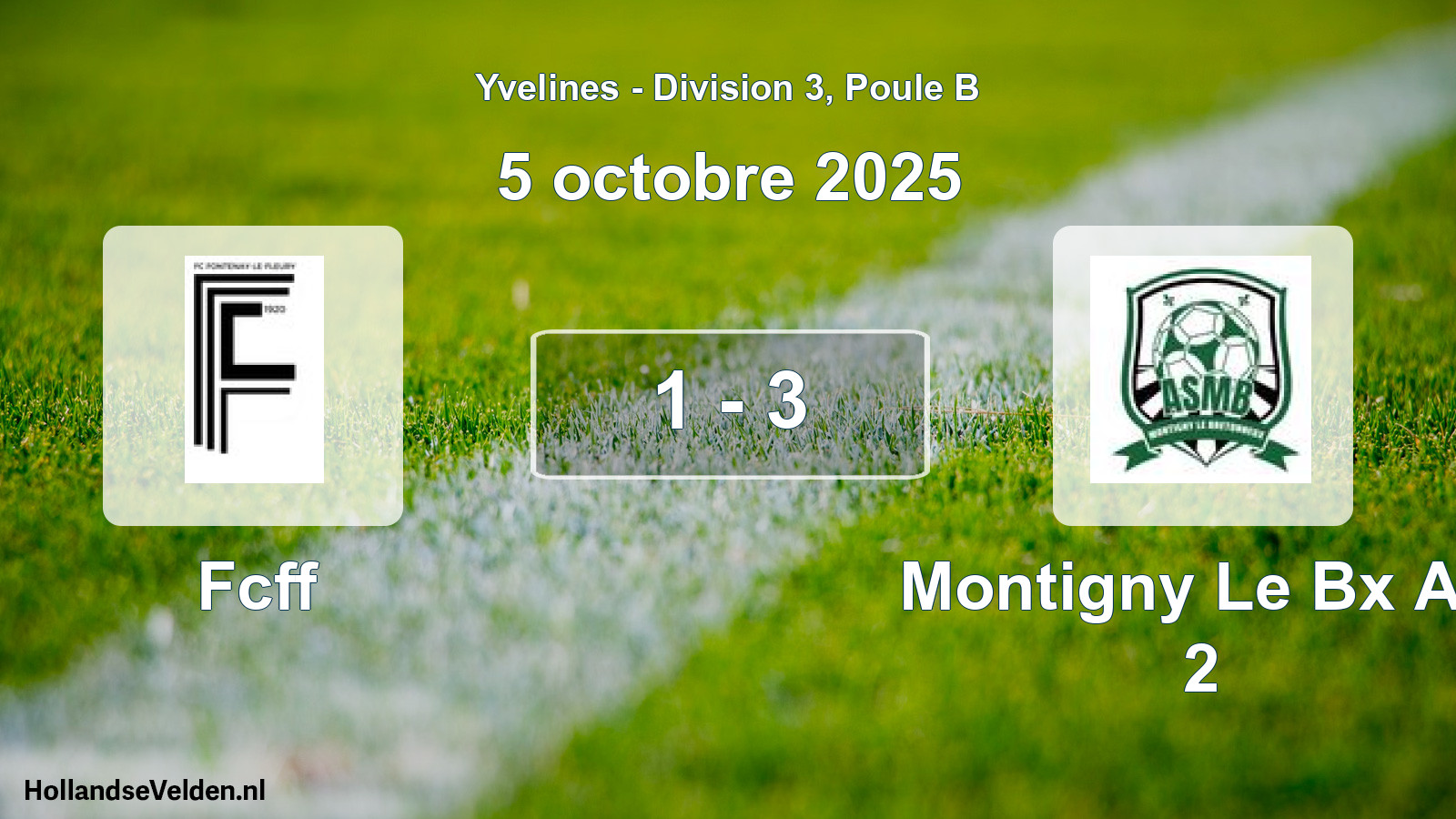Gespeelde wedstrijd: Fcff - Montigny Le Bx AS 2 1 - 3 (5 oktober 2025)