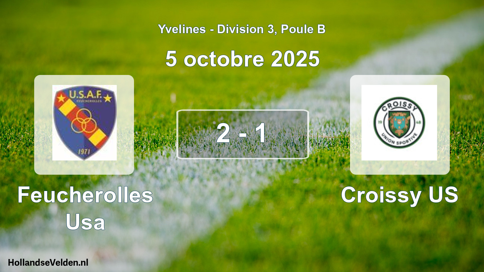 Gespeelde wedstrijd: Feucherolles Usa - Croissy US 2 - 1 (5 oktober 2025)