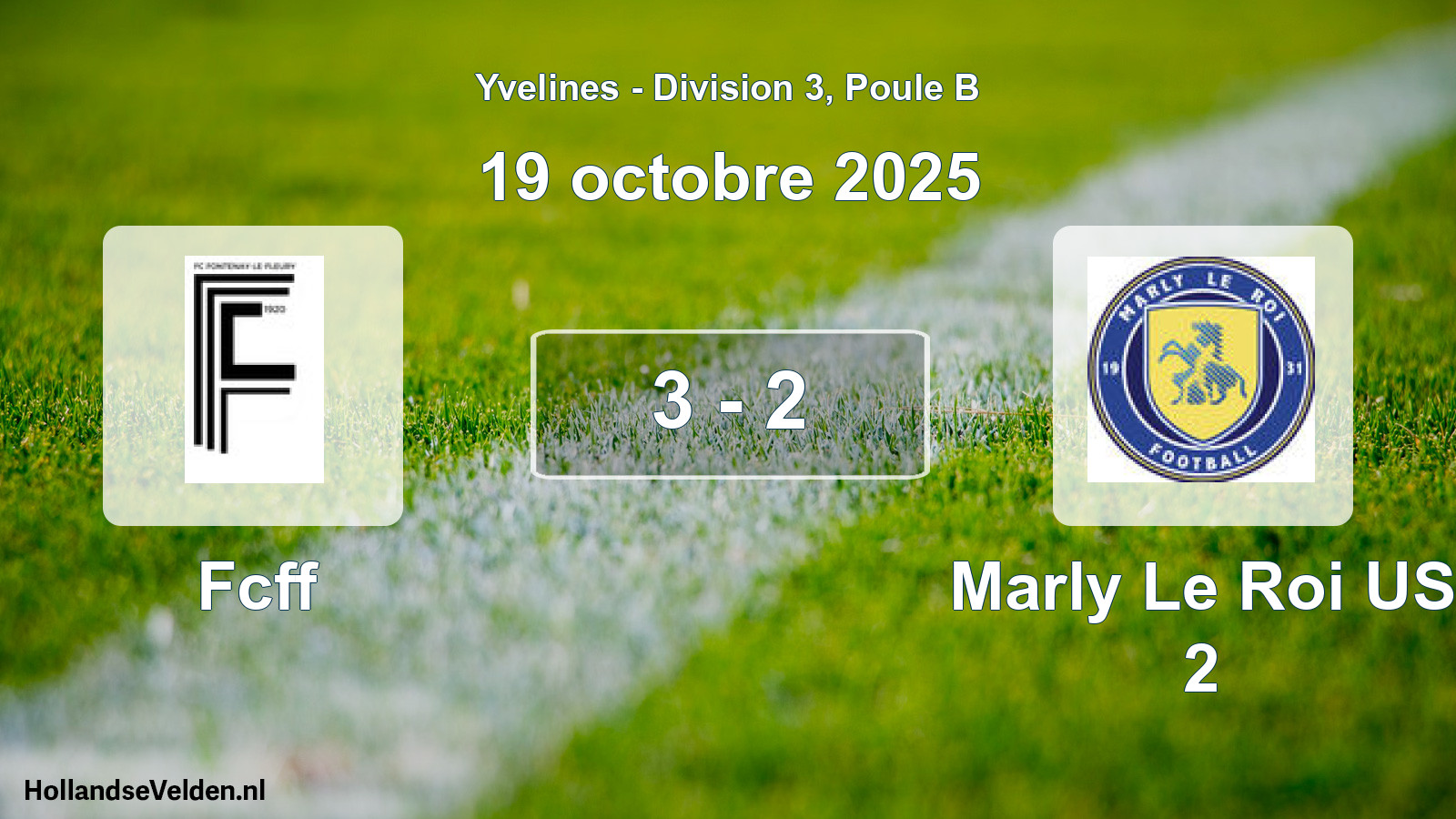 Match joué: Fcff - Marly Le Roi US 2 3 - 2 (19 octobre 2025)