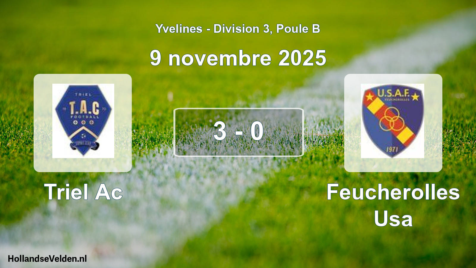 Match joué: Triel Ac - Feucherolles Usa 3 - 0 (9 novembre 2025)