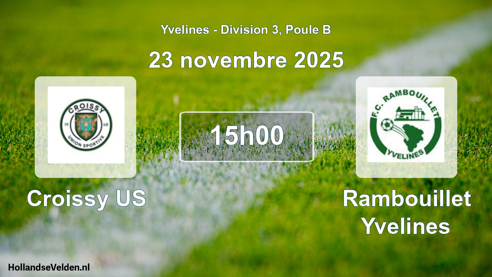 Match programmé: Croissy US - Rambouillet Yvelines (23 novembre 2025)