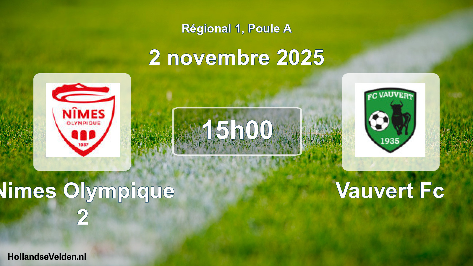 Geplande wedstrijd: Nimes Olympique 2 - Vauvert Fc (2 novembre 2025)