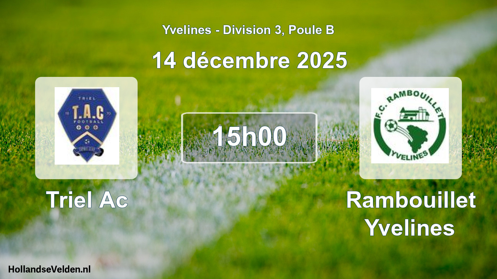 Match programmé: Triel Ac - Rambouillet Yvelines (14 décembre 2025)