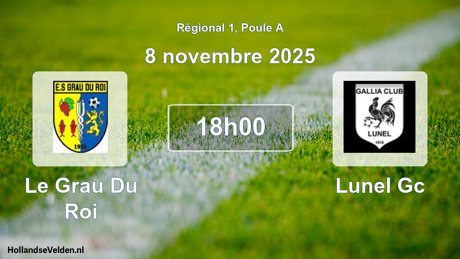 Geplande wedstrijd: Le Grau Du Roi - Lunel Gc (8 november 2025)