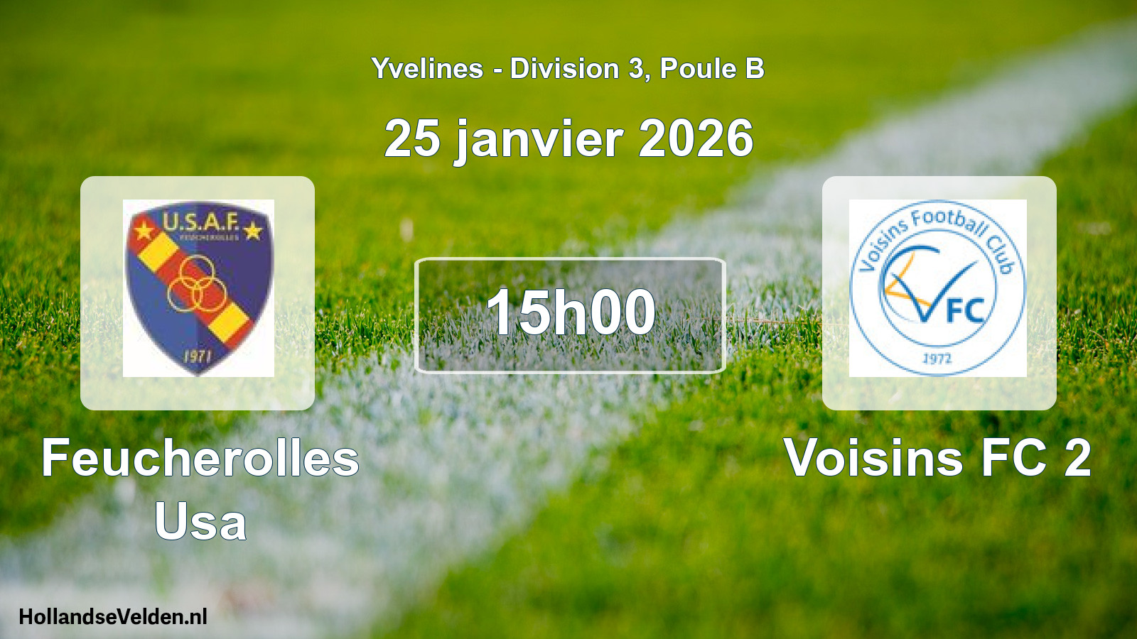 Match programmé: Feucherolles Usa - Voisins FC 2 (25 janvier 2026)