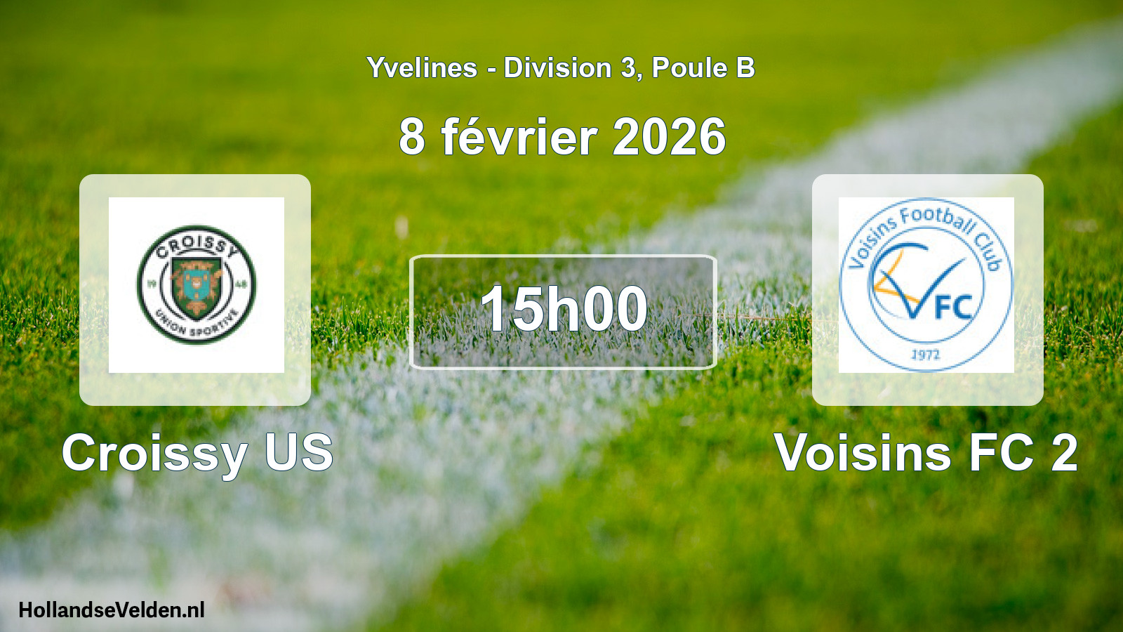 Geplande wedstrijd: Croissy US - Voisins FC 2 (8 februari 2026)