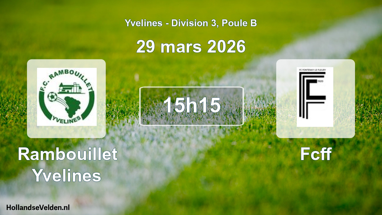 Geplande wedstrijd: Rambouillet Yvelines - Fcff (29 maart 2026)