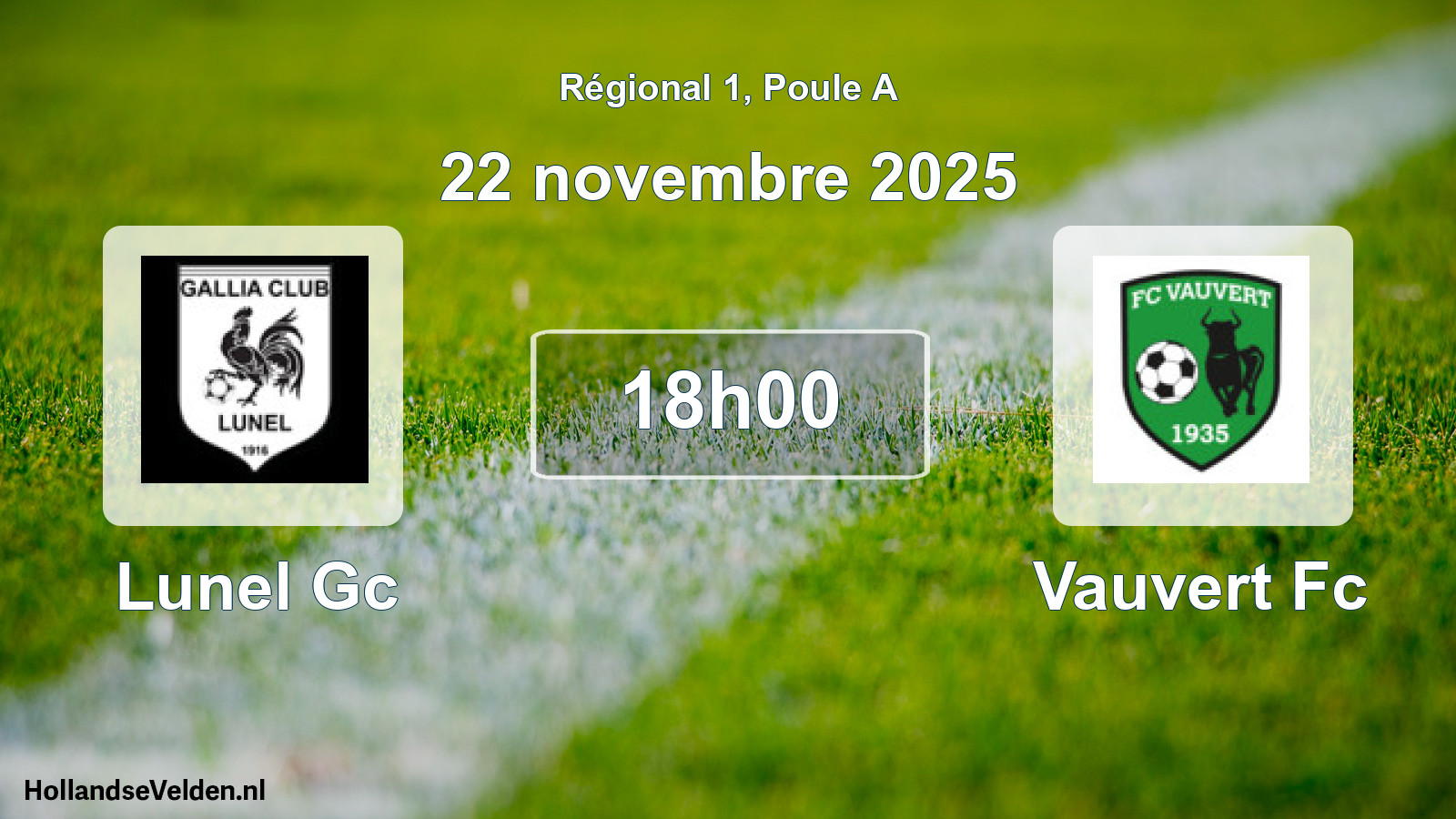 Geplande wedstrijd: Lunel Gc - Vauvert Fc (22 novembre 2025)