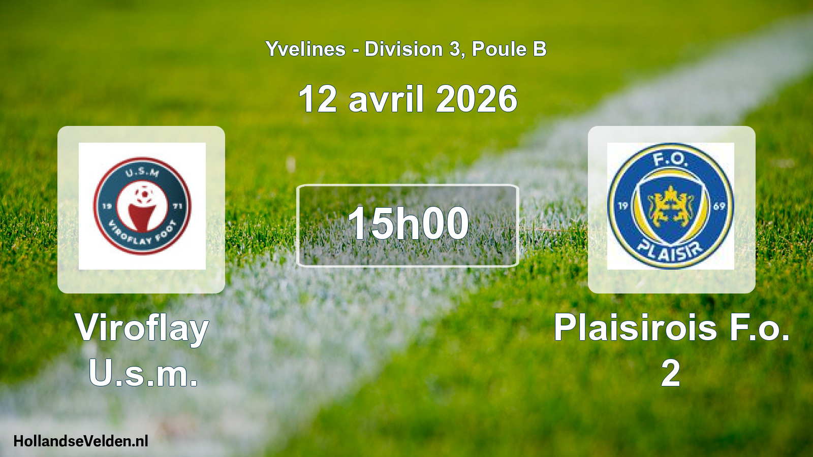 Match programmé: Viroflay U.s.m. - Plaisirois F.o. 2 (12 avril 2026)