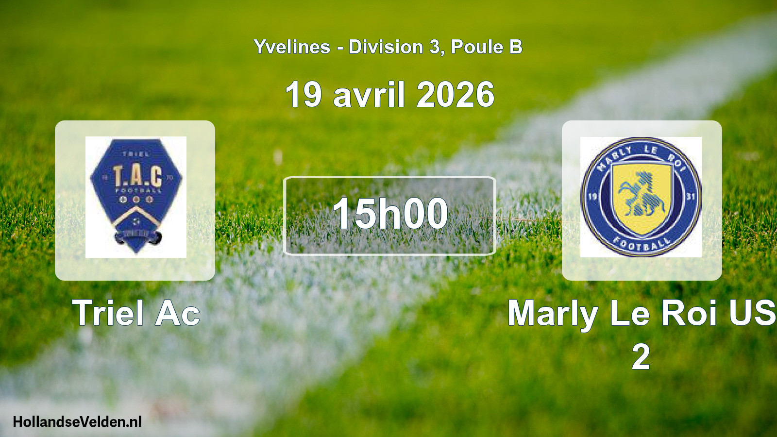 Match programmé: Triel Ac - Marly Le Roi US 2 (19 avril 2026)