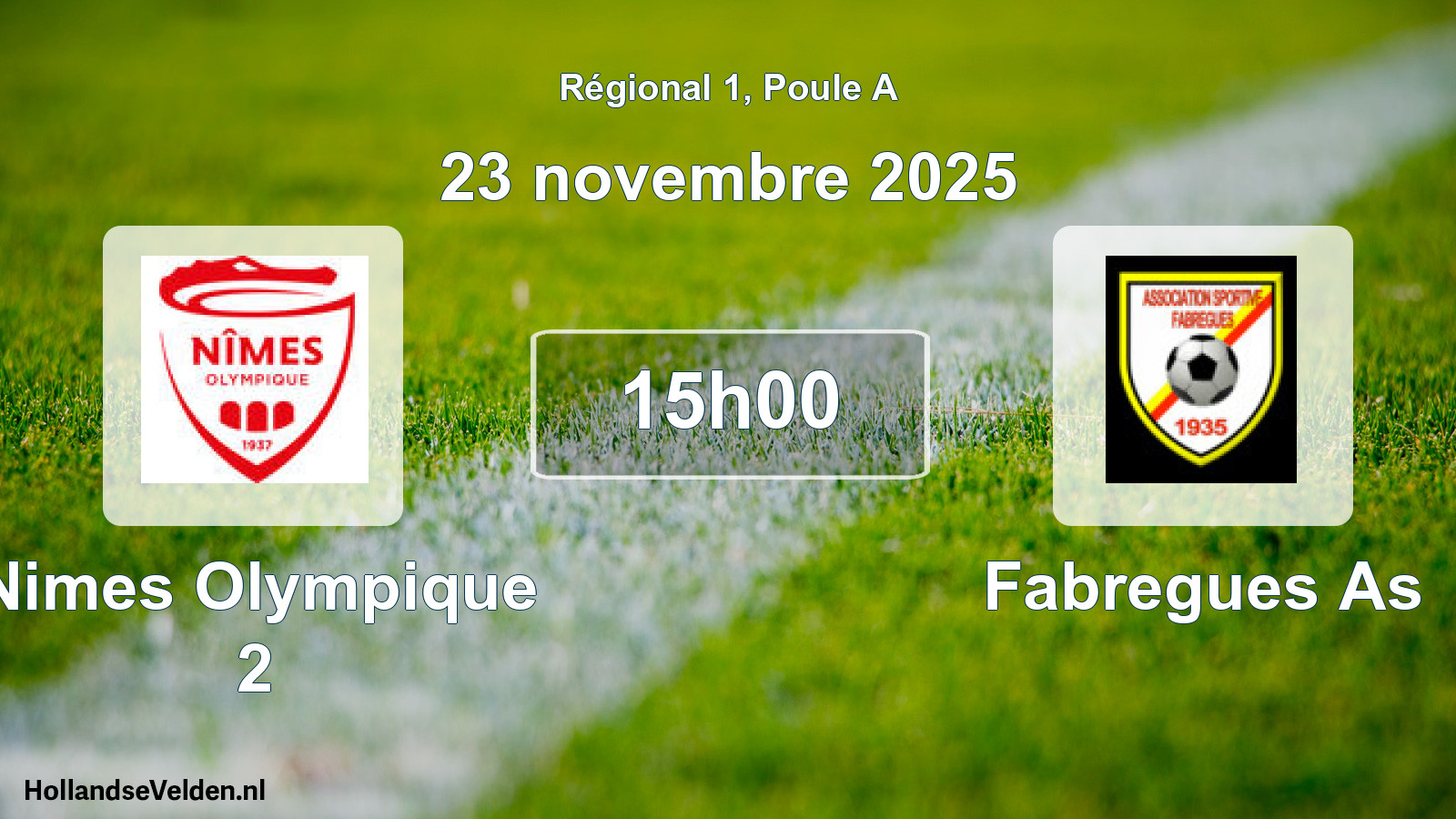 Geplande wedstrijd: Nimes Olympique 2 - Fabregues As (23 novembre 2025)