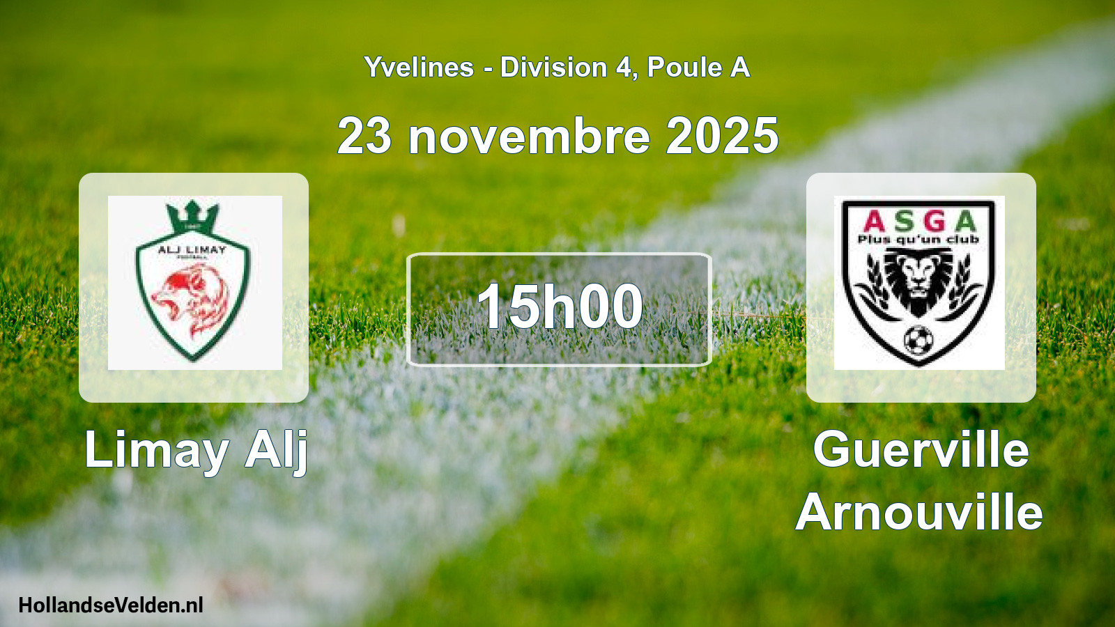 Match programmé: Limay Alj - Guerville Arnouville (23 novembre 2025)