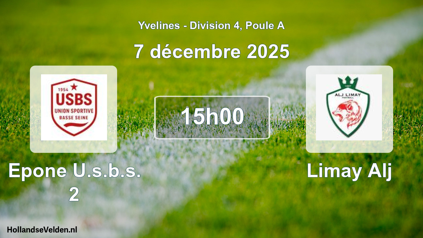 Geplande wedstrijd: Epone U.s.b.s. 2 - Limay Alj (7 december 2025)