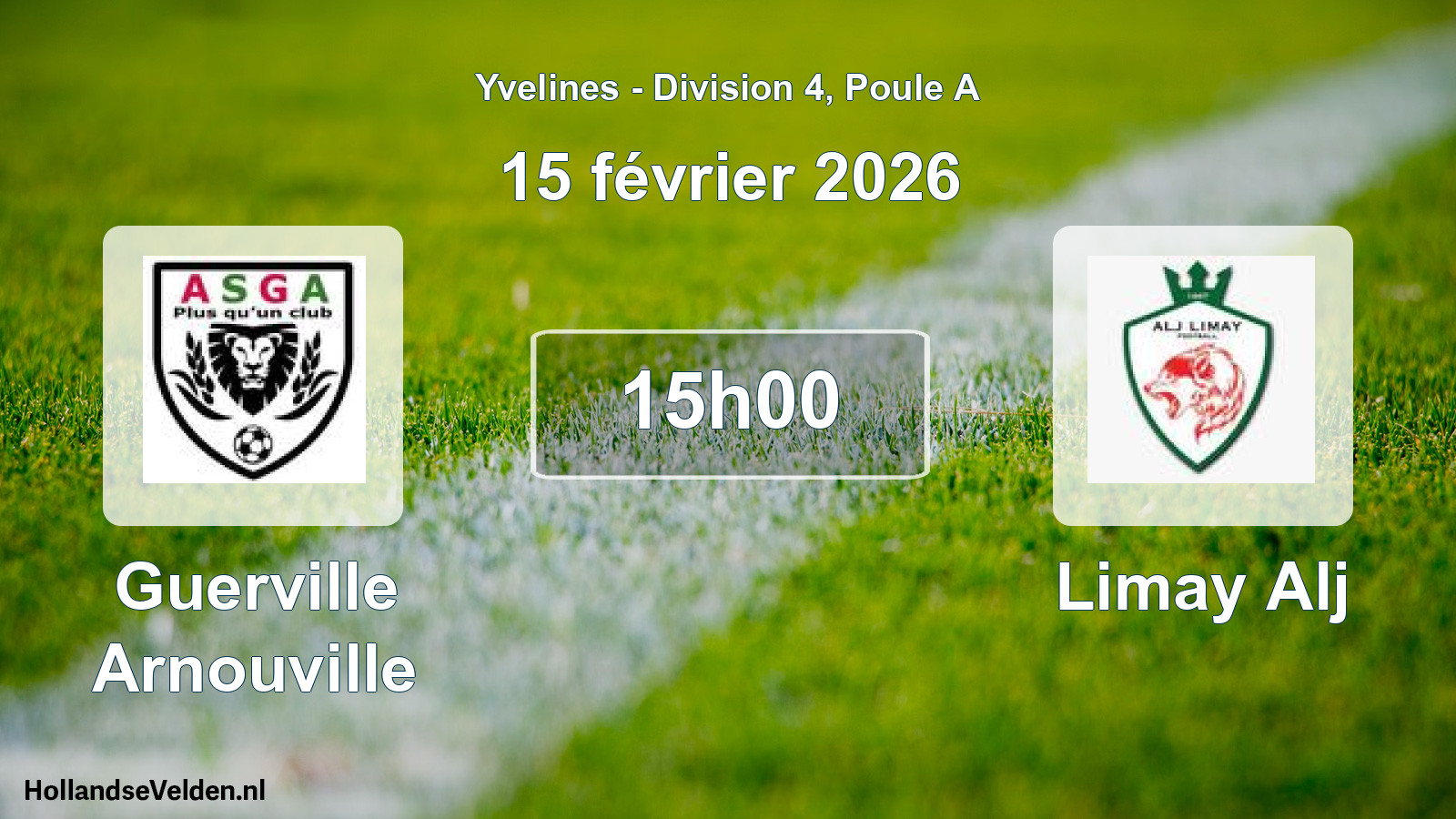 Match programmé: Guerville Arnouville - Limay Alj (15 février 2026)
