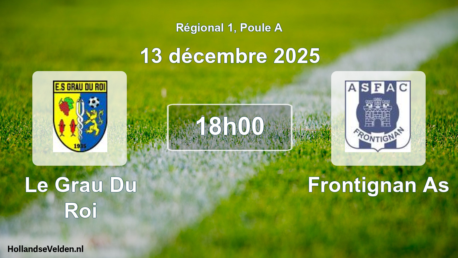 Geplande wedstrijd: Le Grau Du Roi - Frontignan As (13 december 2025)