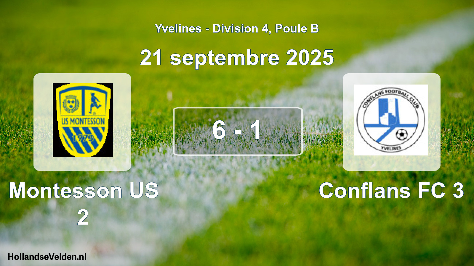 Gespeelde wedstrijd: Montesson US 2 - Conflans FC 3 6 - 1 (21 september 2025)