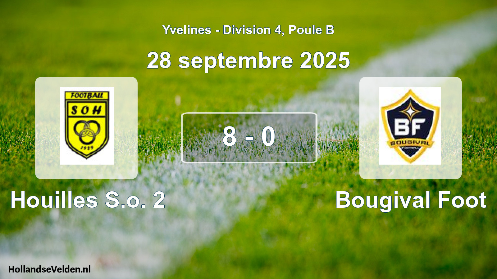Gespeelde wedstrijd: Houilles S.o. 2 - Bougival Foot 8 - 0 (28 september 2025)