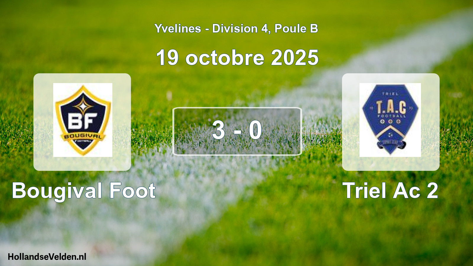 Match joué: Bougival Foot - Triel Ac 2 3 - 0 (19 octobre 2025)