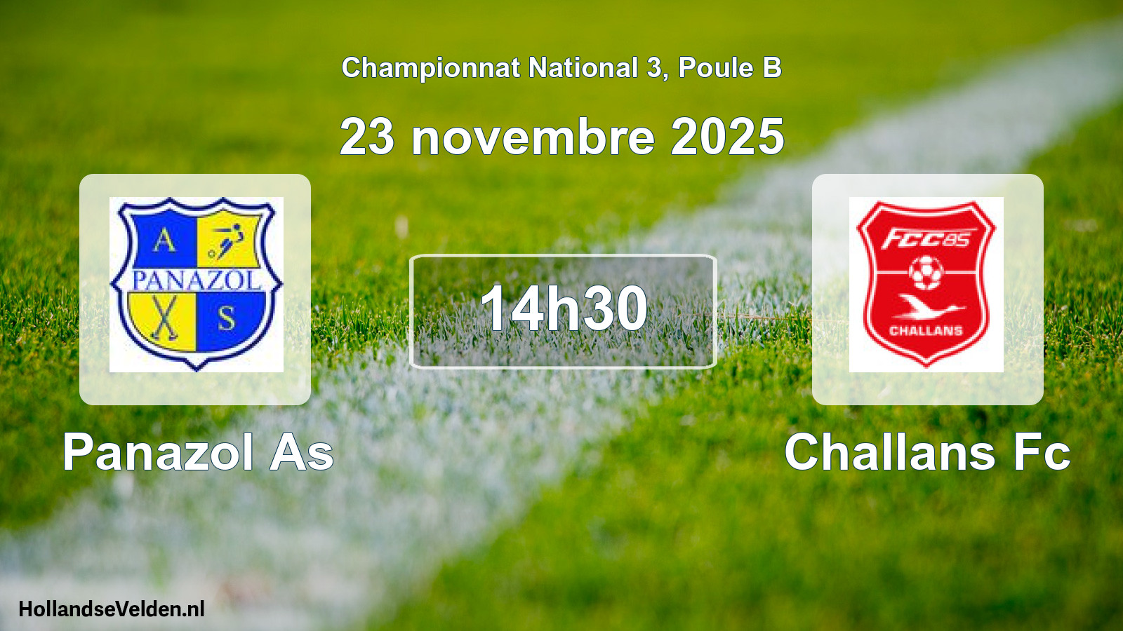 Geplande wedstrijd: Panazol As - Challans Fc (23 novembre 2025)