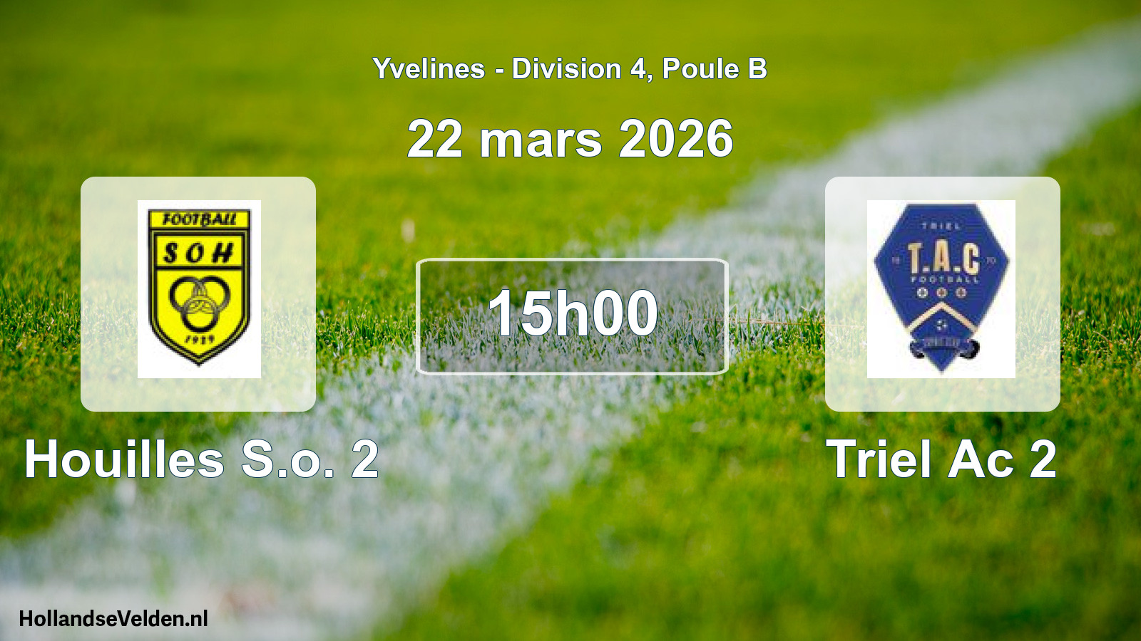 Geplande wedstrijd: Houilles S.o. 2 - Triel Ac 2 (22 maart 2026)